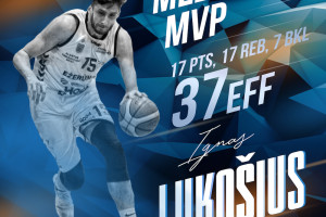 Trečiųjų aštuntfinalio rungtynių MVP – Ignas Lukošius