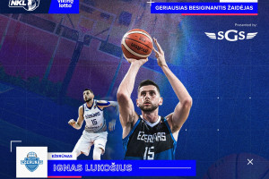 Geriausiai besiginantis VIKINGLOTTO-NKL 2019-2020 m. sezono krepšininkas – Ignas Lukošius