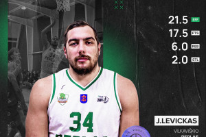 Trečiosios savaitės MVP – Jonas Levickas